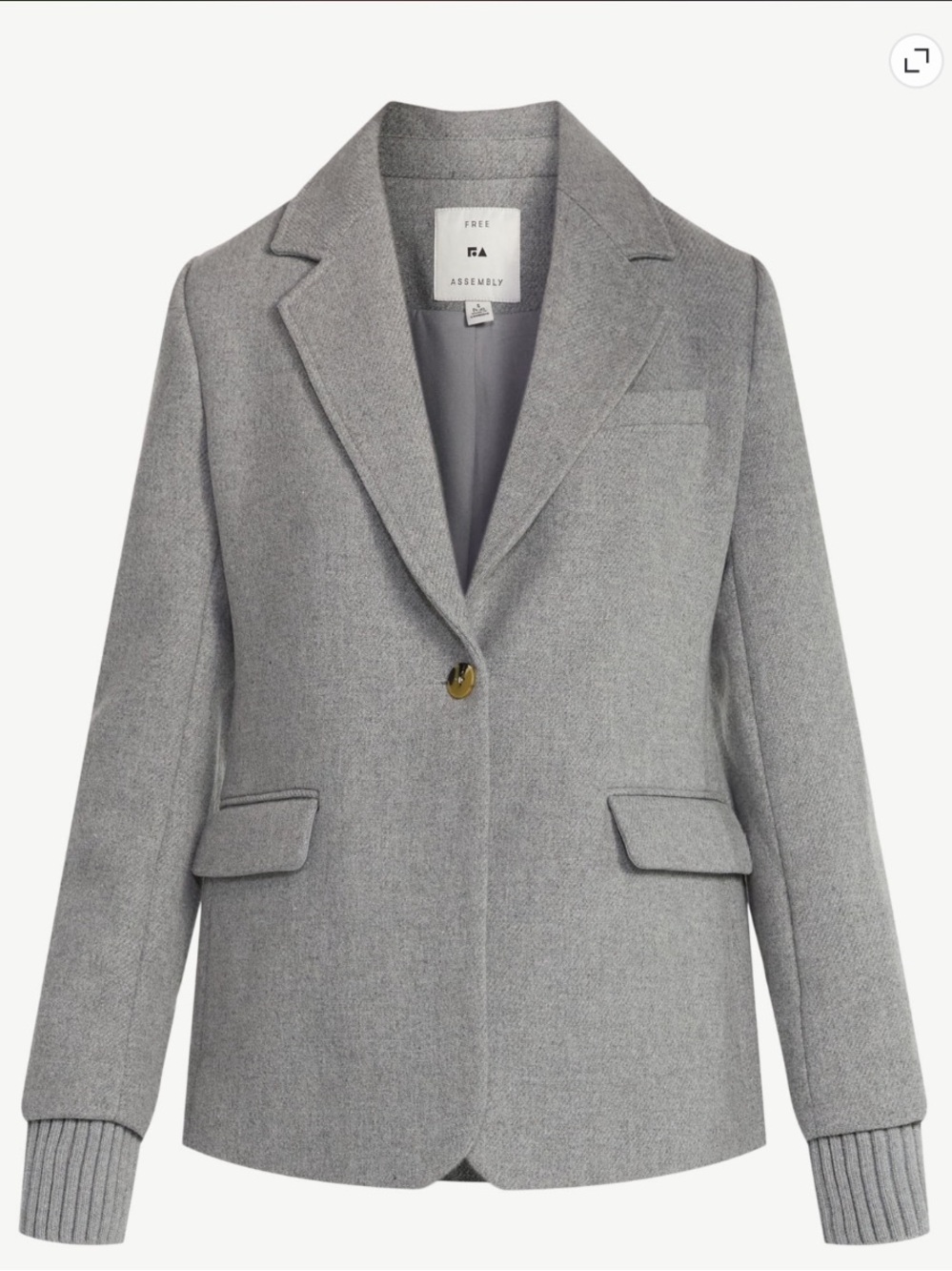NWT Womens’ Grey Tailored Blazer Coat - Picture 7 of 9